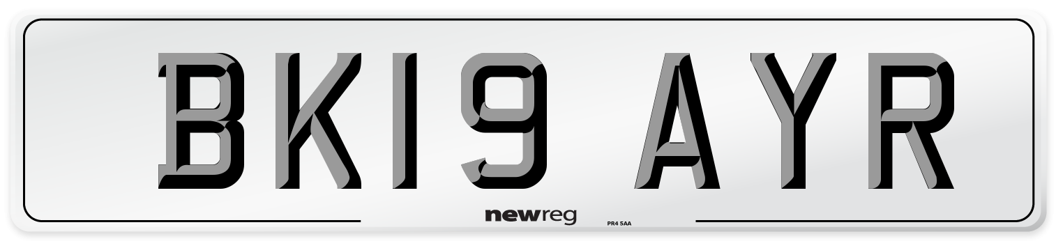 BK19 AYR Number Plate from New Reg